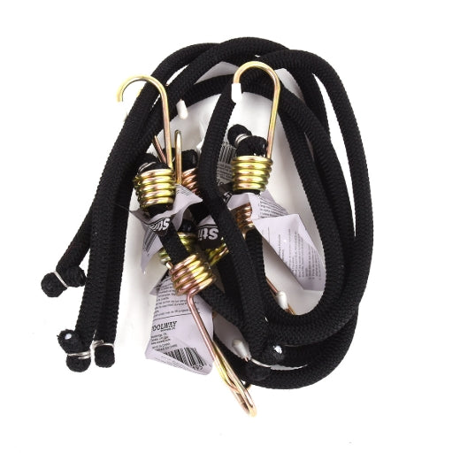 Stinson Cargo 406195 4PK Heavy Duty Tie Down Bungee Stretch Cord 10mm x 24in