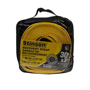 Stinson Cargo 406472 Recovery Towing Strap With Loops 3in x 30ft 9000lb