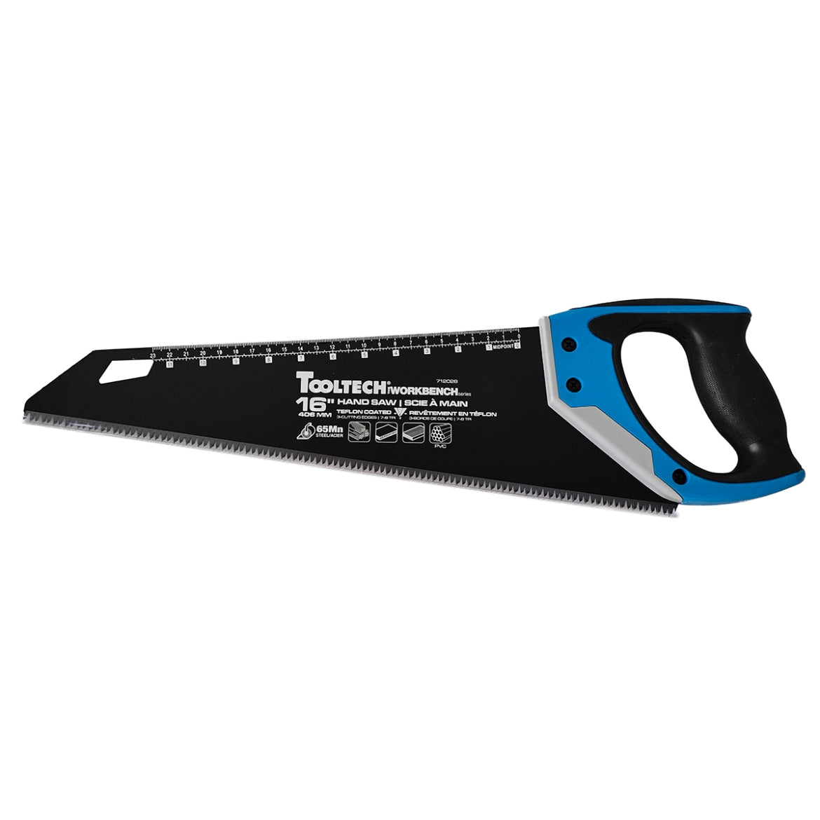 Tooltech Workbench 712028 Hand Saw 16in (406mm) 7-8TPI 3D Cut Printing Scale
