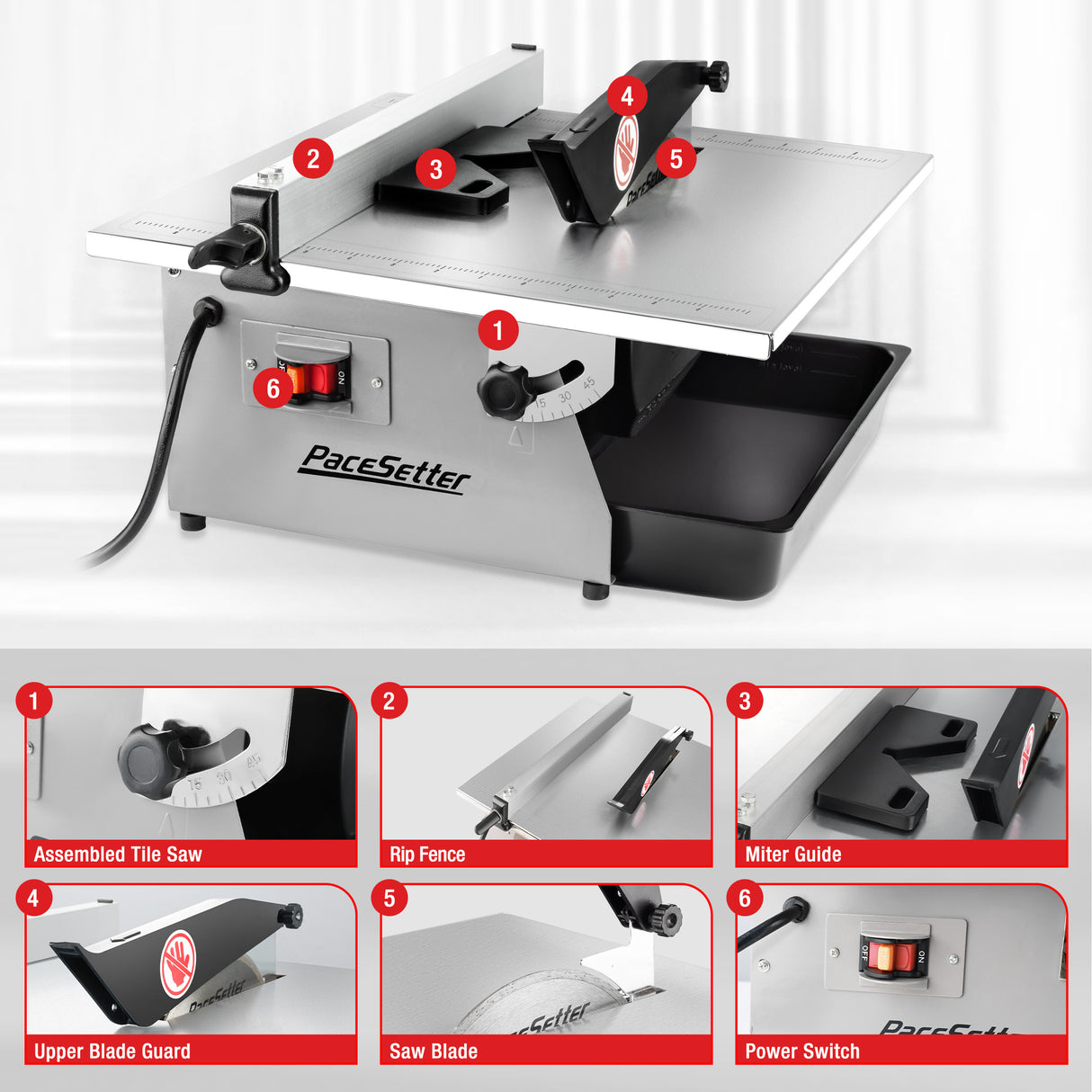 PaceSetter 7in Portable Tile Saw