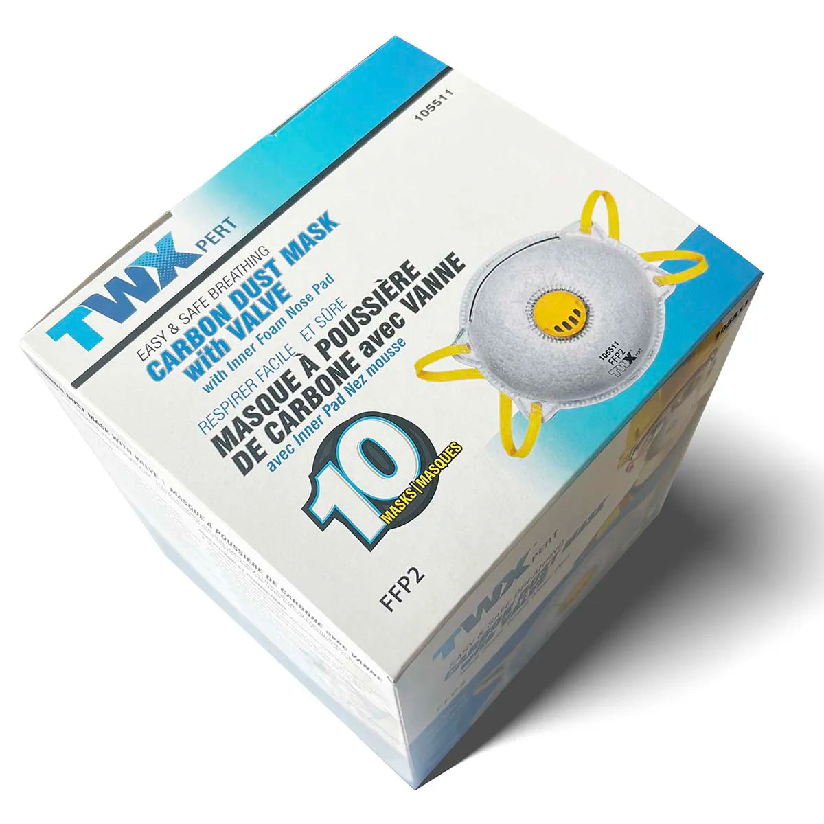 Toolway 105511 10pk Carbon Dust Masks with Valve