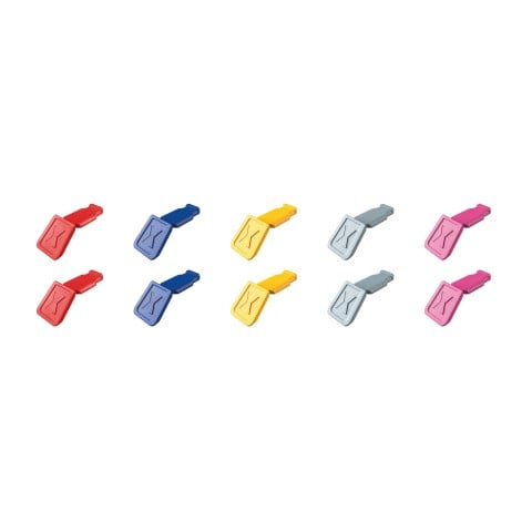 Knipex 00 61 10 01 SBA 10 Pc KNIPEXTEND ColorCoded Clips (Red, Blue, Yellow, Light Gray, Magenta)