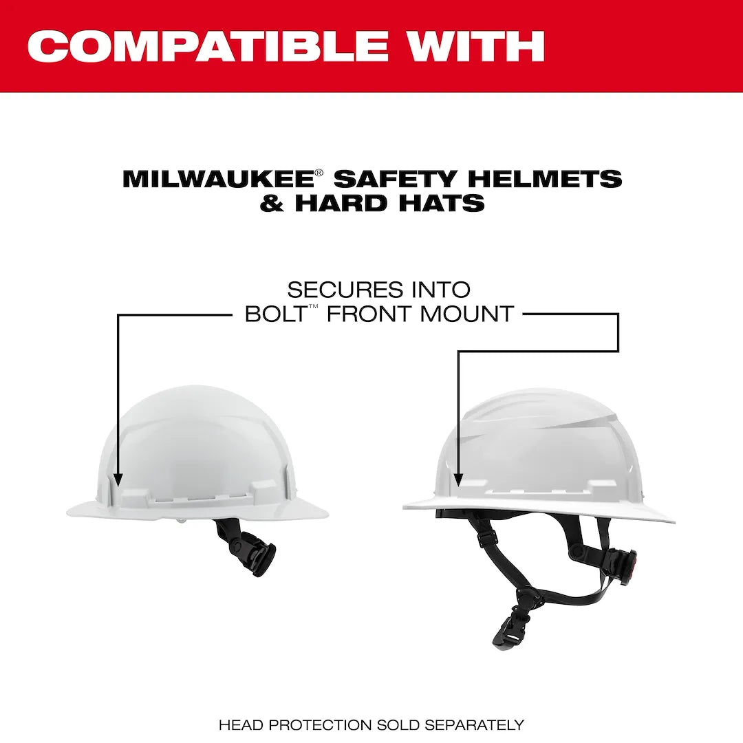 Milwaukee 48-73-2895 compatible BOLT helmets and front mount