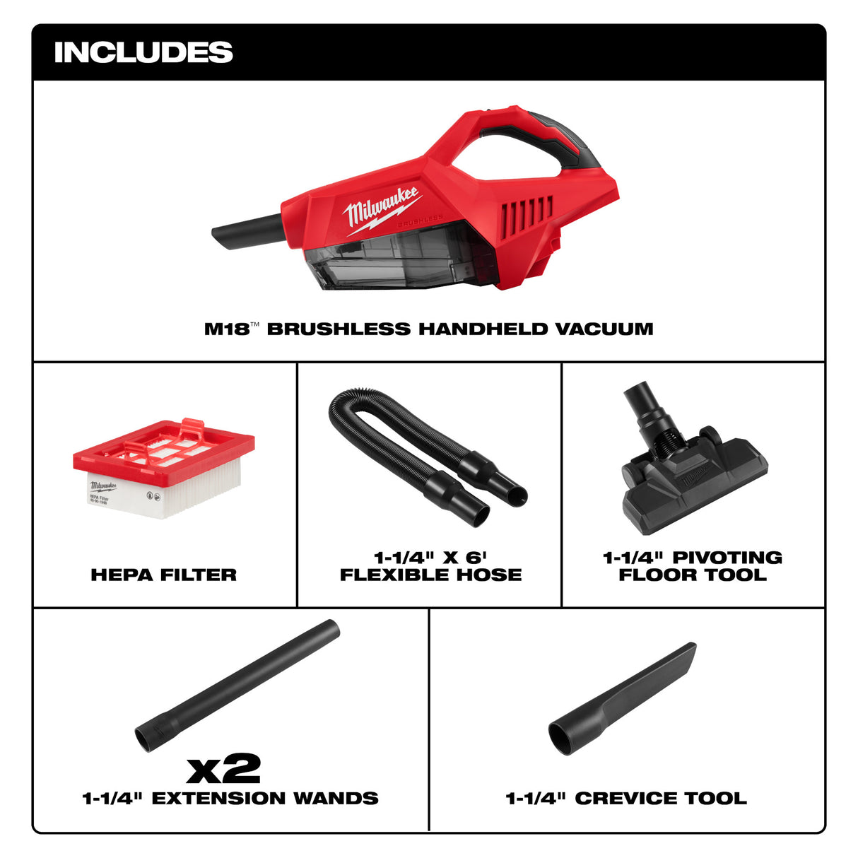 Milwaukee M18™ Brushless Handheld Vacuum 0892-20
