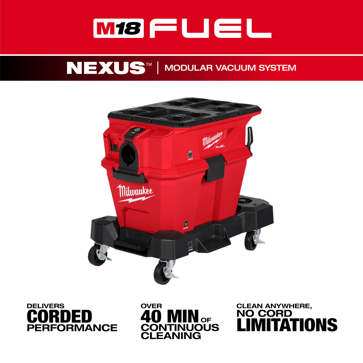 Milwaukee 0914-20 M18 FUEL™ NEXUS™ 6 Gallon Wet/Dry Vacuum w/ PACKOUT™ Compatibility & VACLINK™