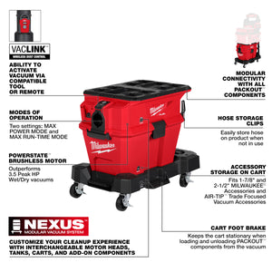 Milwaukee 0914-20 M18 FUEL™ NEXUS™ 6 Gallon Wet/Dry Vacuum w/ PACKOUT™ Compatibility & VACLINK™