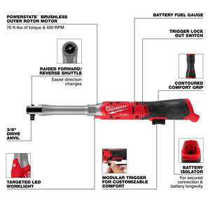 Milwaukee 3059-20 M12 FUEL™ 3/8" Extended Reach Ratchet