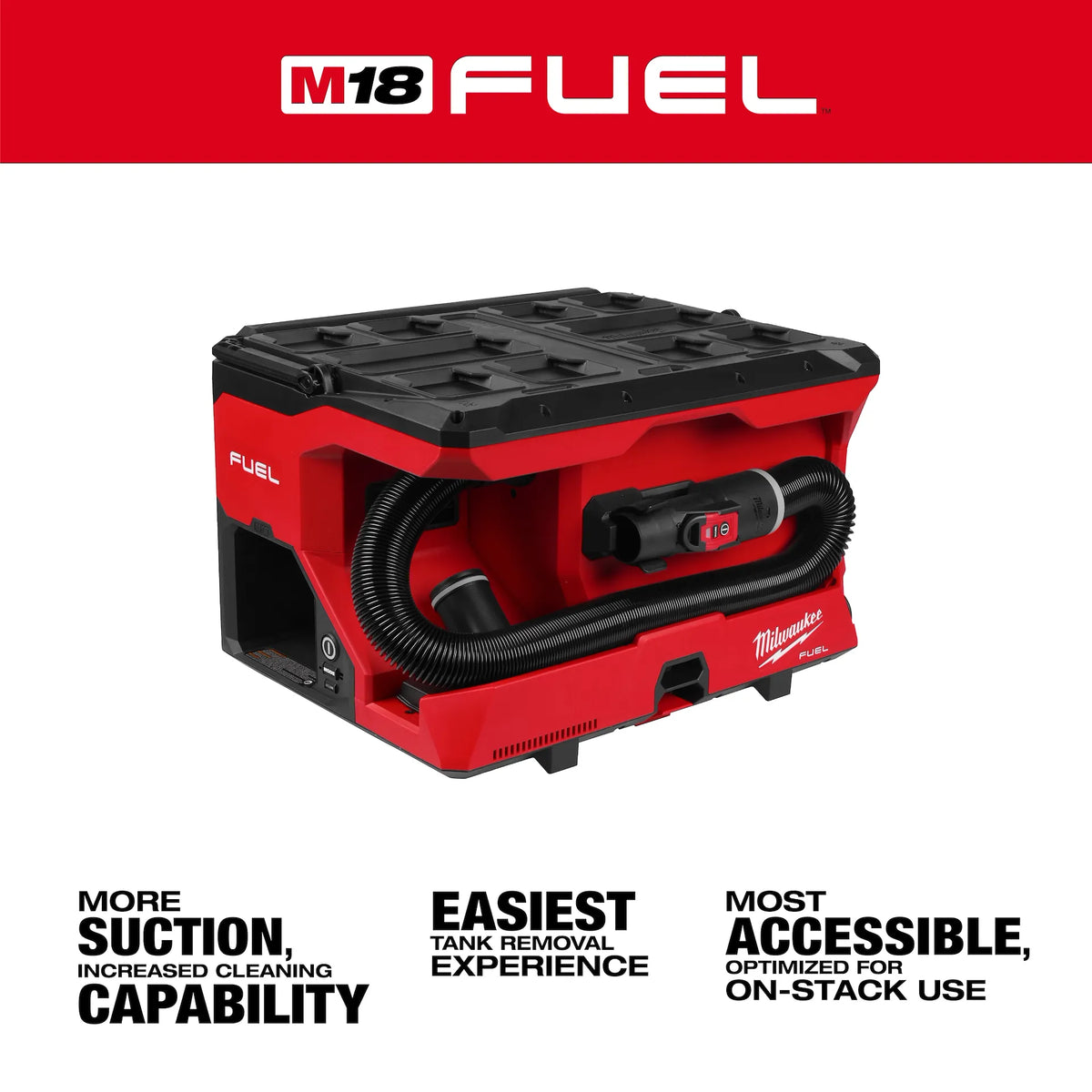 Milwaukee 0971-20 M18 FUEL™ 4 Gallon Wet/Dry Vacuum w/ PACKOUT™ Compatibility & VACLINK™