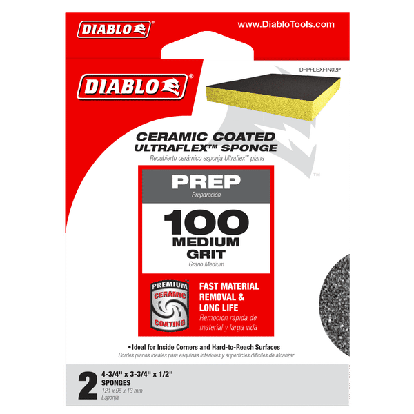 DIABLO DFPFLEXFIN02G 100-Grit ULTRAflex™ Sanding Sponges (2-pc)