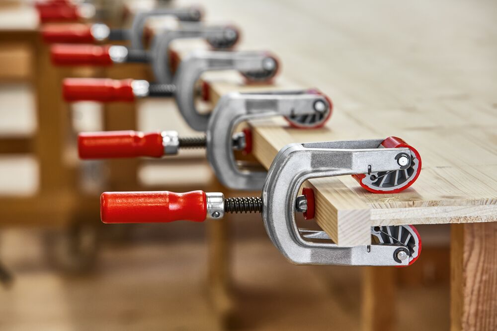 Bessey KF2 Spring-Loaded Edge Clamp for Easy Single Hand Application of Clamping Force