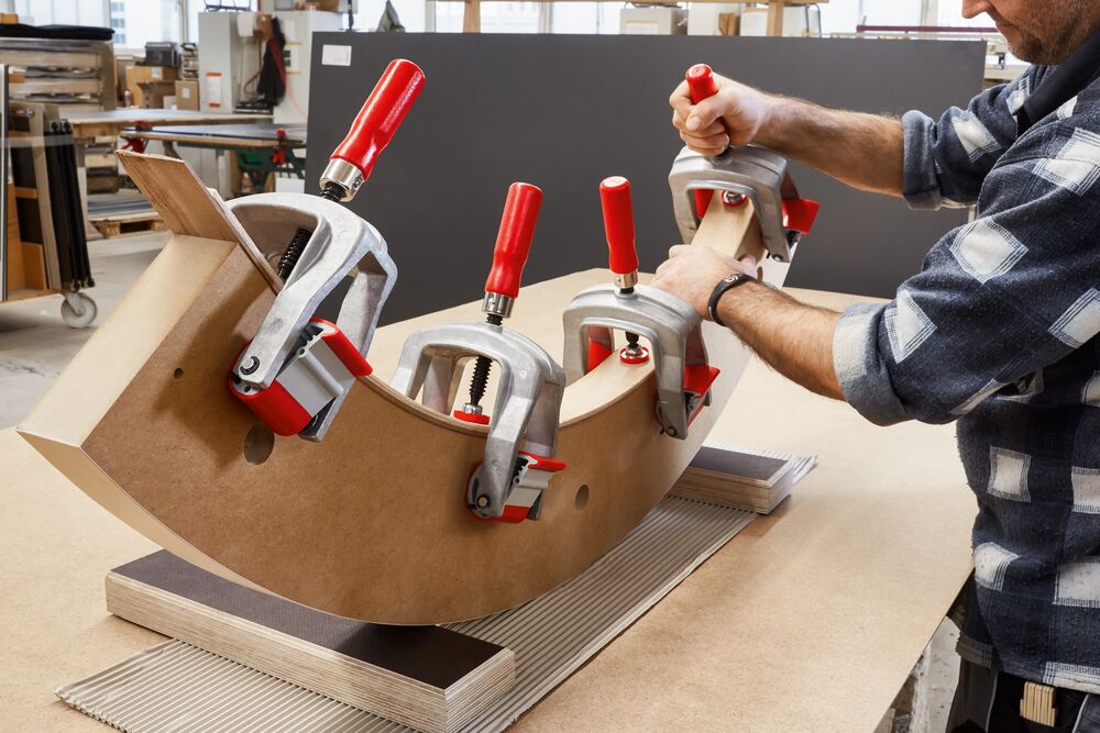 Bessey KF2 Spring-Loaded Edge Clamp for Easy Single Hand Application of Clamping Force