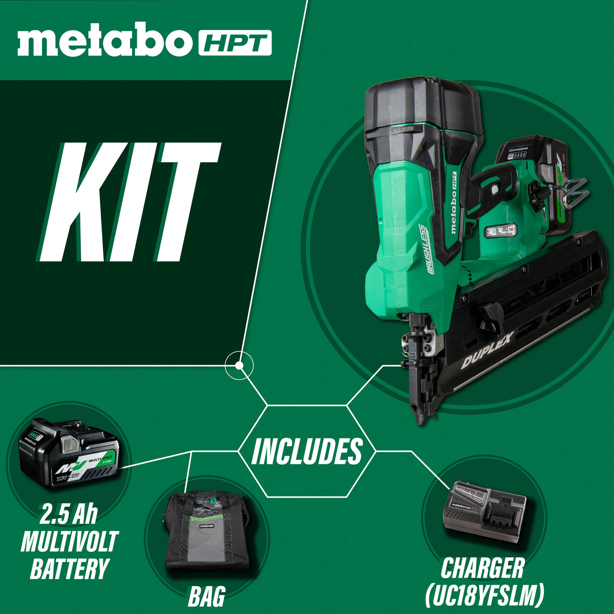 metabo HPT 36V 3-1/2 Inch Duplex Nailer