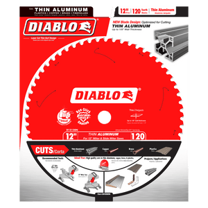 DIABLO D12120N 12" x 120-Teeth Aluminum Saw Blade for Thin Non-Ferrous Metal