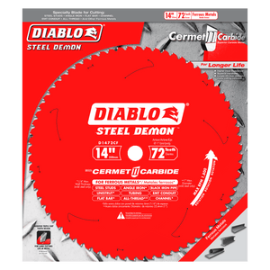 DIABLO D1472CF 14" x 72-Teeth Steel Demon™ Cermet II Saw Blade for Medium Metal