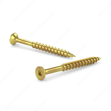 RELIABLE 8 x 1-1/4" Yellow Zinc All Purpose Construction Screw - 700pcs