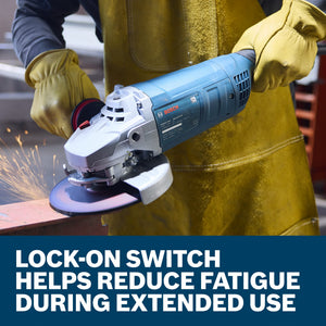 BOSCH GWS22-180J 7 In. Large Angle Grinder – 15 Amp W/ Lock-On Trigger Switch