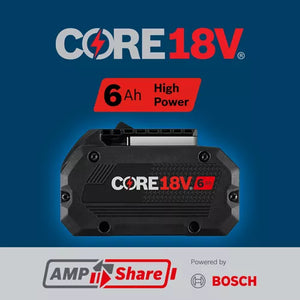 Bosch GBA18V60-2PK 18V CORE18V® Lithium-Ion 6 Ah High Power Battery - 2-Pack