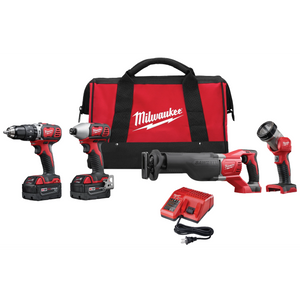 Milwaukee | 2696-24 18V Cordless Lithium-Ion 4-Tool Combo Kit