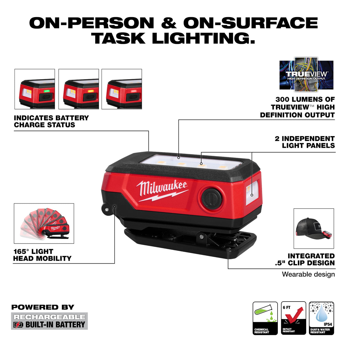 Milwaukee Tool 2014R Rechargeable Clip Light