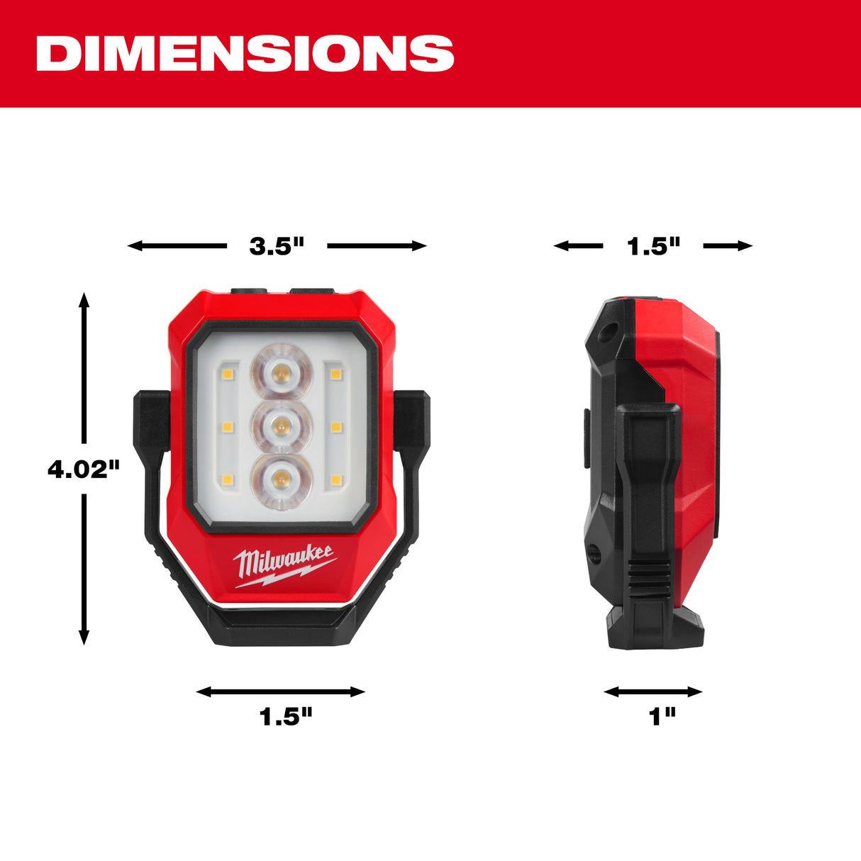 Milwaukee Tool 2015R Rechargeable Pivoting Task Light with Spot Mode