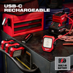Milwaukee Tool 2015R Rechargeable Pivoting Task Light with Spot Mode