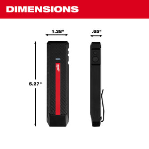 Milwaukee Tool 2016R Rechargeable Flat Flashlight with Green Laser