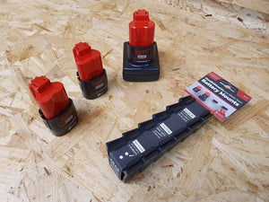 StealthMount BM-MW12-BLK-6 Battery Mounts for Milwaukee M12 (6 Pack) Black
