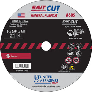 SAIT 23405 A60S 9" Portable Saw Blade General Purpose