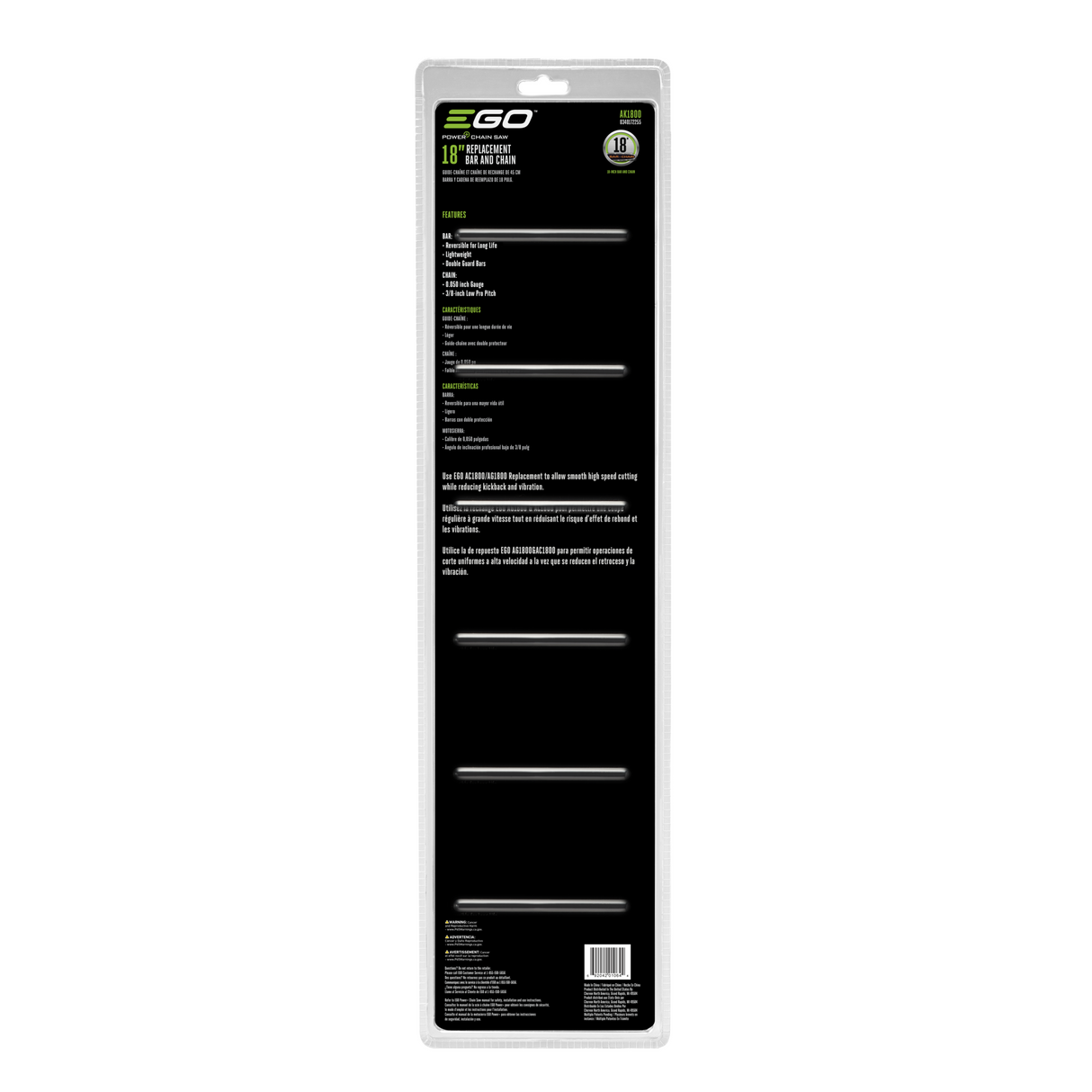 EGO  AK1800 18" Chain Saw Bar & Chain