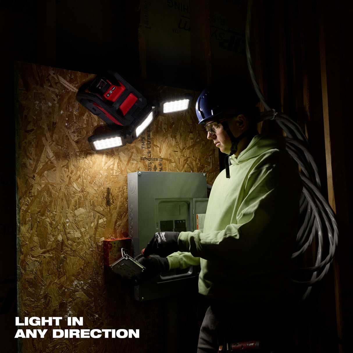 Milwaukee 2368-20 M18™ ROVER™ Dual Power Triple-Panel Flood & Area Light