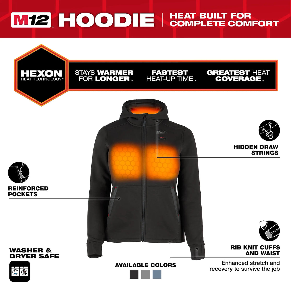 Milwaukee M12™ Women's Heated Hoodie - Black