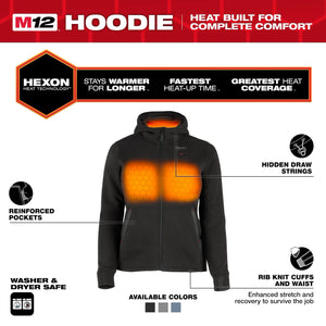 Milwaukee M12™ Women's Heated Hoodie - Black