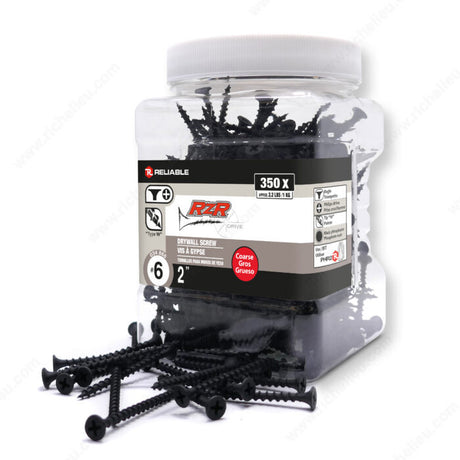 RELIABLE 6 x 2" Drywall Screws Course Thread - 350pcs