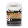 RELIABLE 8 x 3" Brown Treated Wood Screw, Bugle Head, Square Drive, Coarse Thread - 300pcs