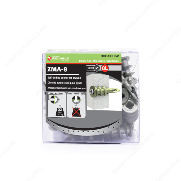RELIABLE Metal Self Drilling Drywall Anchor - 50pcs