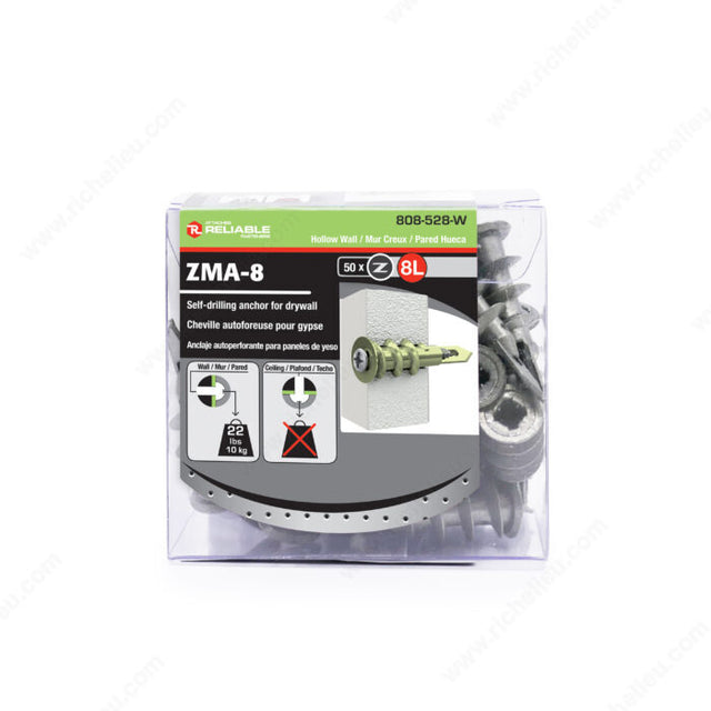 RELIABLE Metal Self Drilling Drywall Anchor - 50pcs