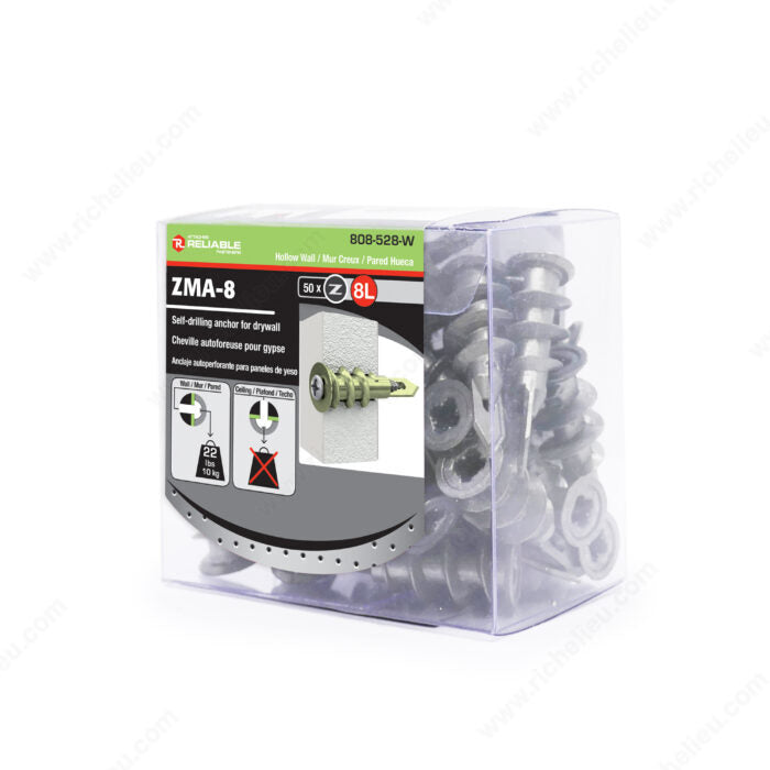 RELIABLE Metal Self Drilling Drywall Anchor - 50pcs