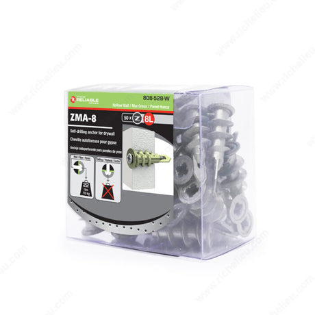 RELIABLE Metal Self Drilling Drywall Anchor - 50pcs