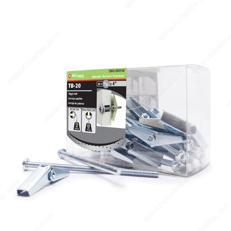 RELIABLE 3/16 x 4" Toggle Bolts - 20pcs