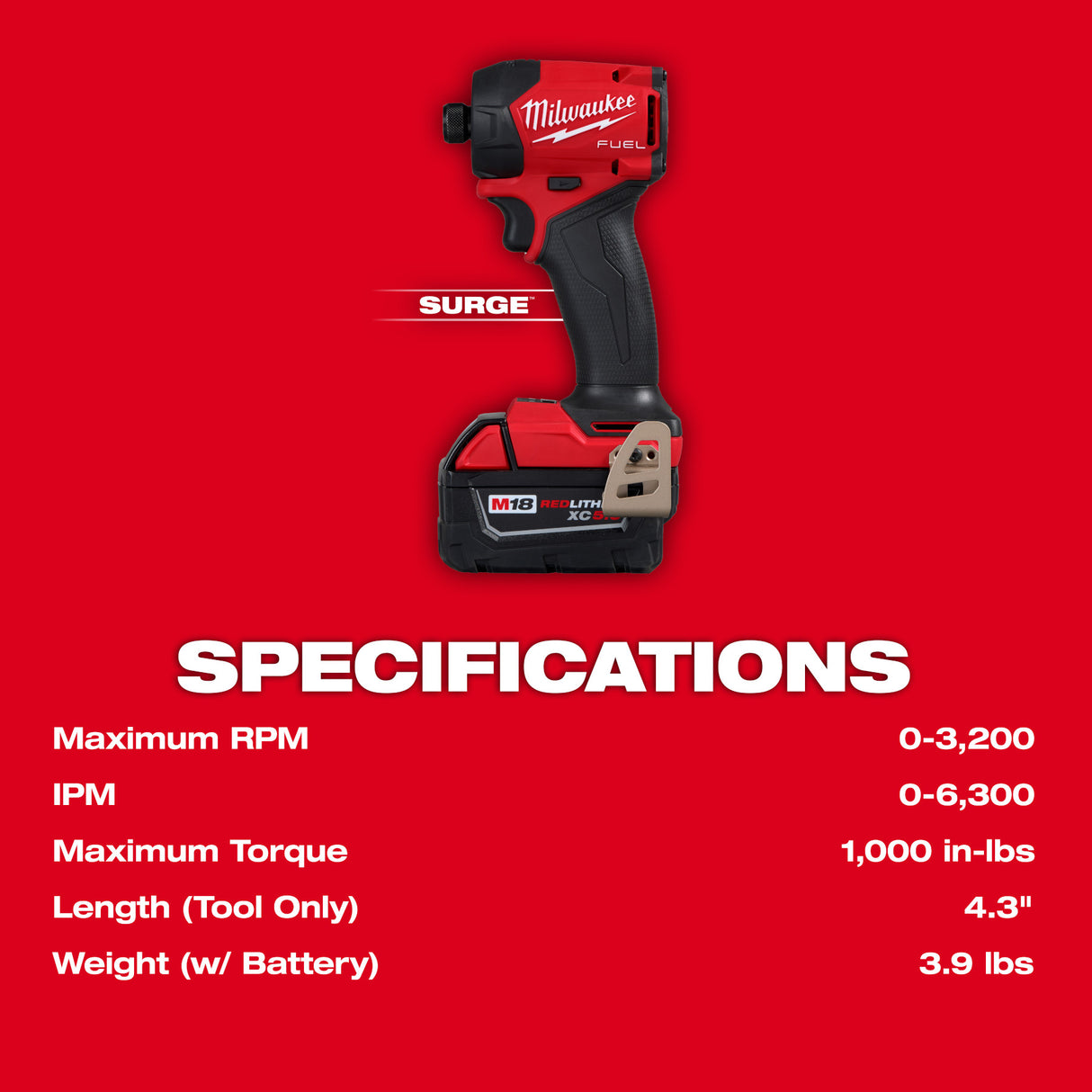 Milwaukee 2761-22 M18 FUEL™ SURGE™ 1/4" Hex Hydraulic Driver Kit
