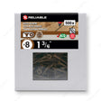 RELAIBLE 8 x 1-3/4" Brown Treated Wood Screw, Bugle Head, Square Drive, Coarse Thread - 500pcs