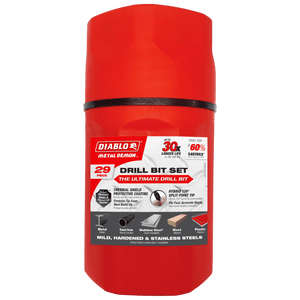 Diablo DMD-T29 29 pc Metal Demon™ Drill Bits Set for Mild, Hardened and Stainless Steels