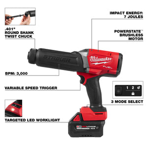 Milwaukee 3771-21 M18 FUEL™ STRIKER™ Hammer Chisel Kit