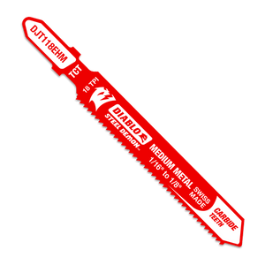 DIABLO DJT118EHM 3-1/4" 18 TPI Carbide T-Shank Jig Saw Blade for Medium Metal