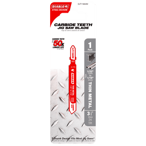 DIABLO DJT118AHM 3-1/4" 24TPI Carbide Jig Saw Blade for Thin Metal