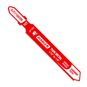 DIABLO DJT118AHM 3-1/4" 24TPI Carbide Jig Saw Blade for Thin Metal