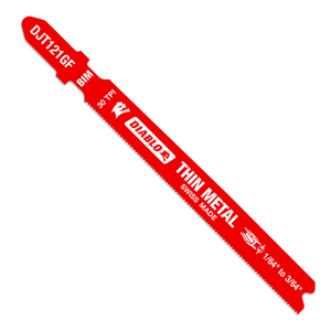 DIABLO DJT121GF5 3-5/8" 30TPI Bi-Metal Jig Saw Blades for Thin Metal (5-pk)