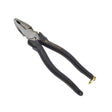 200mm linesman pliers on white - matte black with gold