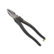 Linesman pliers on white background matte black and gold