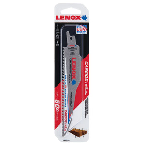 LENOX 1832118 Demolition CT™ 6" Reciprocating Saw Blades 6TPI 1/PK
